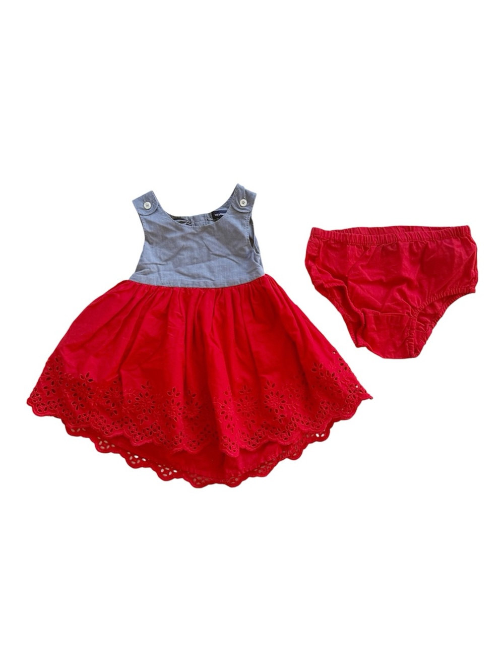 Gap Eyelet Dress Set 6-12M